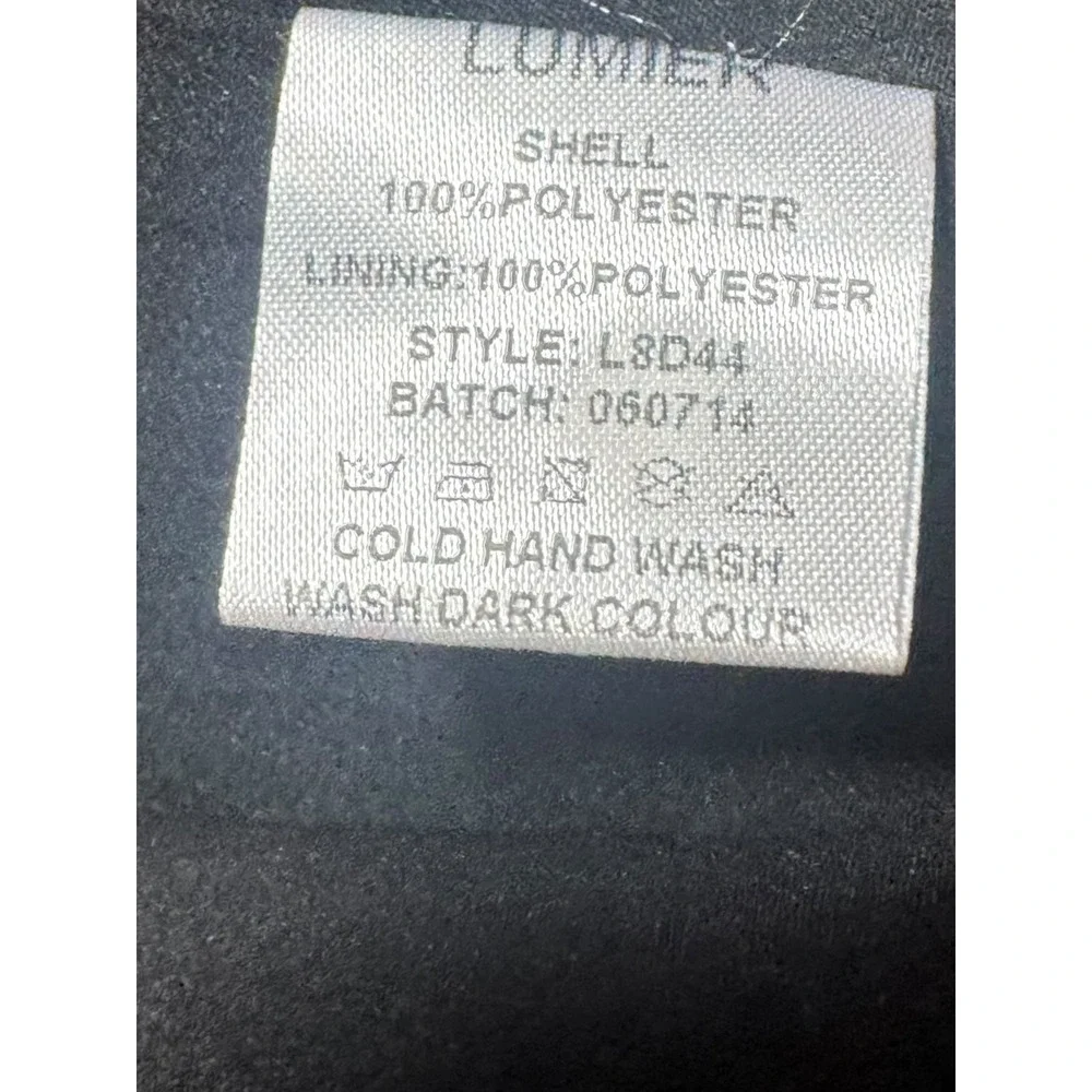 Lumier by Bariano Akira NWT pewter black LG halter cocktail dress metallic party